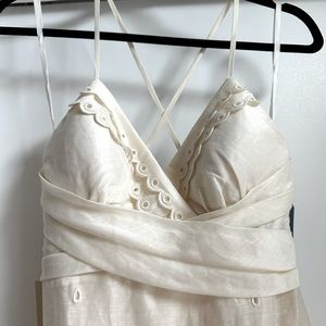 BHLDN Quillaree Wedding Dress 80% Silk 20% Linen Size 0 NWT